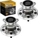 2X Rear Wheel Hub Bearing Assembly Compatible with Toyota Camry 2002-2004 Non-ABS 5-Lug 512208 (Except Built Vehicles)