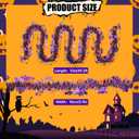 2 x Halloween Tinsel Garland Party Decorations 33FT Orange Purple Black Halloween Pumpkin Bat Garland Twist Hanging Indoor Outdoor Decorations