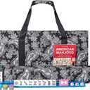 American Mahjong Game Set, 166 Quality White Tiles, 4 All-in-One Color Rack/Pushers, Complete Mahiong Tile Set Black Printed Carrying Bag, 9 inches x 20 inches x 3 inches