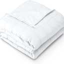 Bare Home Weighted Blanket Full or Queen Size 15lb (48" x 72") for Adults - All-Natural 100% Cotton - Premium Heavy Blanket Nontoxic Glass Beads (White, 48"x72")
