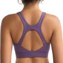 RUNNING GIRL High Impact Sports Bras for Women, High Support Running Strappy Women's Sports Bra with Sewn in Pads (L)