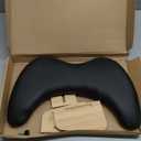 ANGNYA U-shaped Arm Rest for Nails Tech, Nail Arm Rest with Detachable Brackets Microfiber PU Leather Manicure Hand Rest Pillow for Nail Tech Must Haves Manicure Tools (Black)