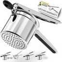 SPEENSUN Potato Ricer, Ricer For Mashed Potatoes, 15 OZ Heavy Duty Stainless Steel Potato Masher Make Fluffy Mashed Potatoes, Fixed Disc Spaetzle Maker Without Messy, With Silicone Handle