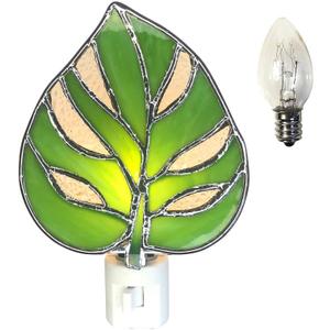 Stained Glass Monstera deliciosa Liebm Night Light Plant Night Light Bedroom Bed Light Gifts from Nature. DYM9015