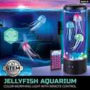 Discovery Jellyfish Aquarium Lamp  ColorMorphing LED Bedroom Night Light with Remote| 15 Light Options| Lifelike Floating Jellyfish| Kids Science Toy| Educational Learning Gift| Ages 8+