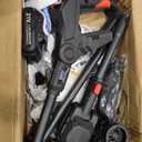 21V Cordless Weed Wacker Lawn Edger, 4.6lbs Lightweight Battery Powered String Trimmer, 4-in-1 Brush Cutter with Metal Blades, Wire Brush & Guide Wheel for Garden Edging (2 Batteries, 2.0Ah)