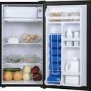 ARCTIC CHEF Mini Refrigerator-Freezer Compartment-Adjustable Thermostat Control-Reversible Doors-Ideal for Dorm, Office, RV, Garage, Apartment-Black, 3.2 CU.FT