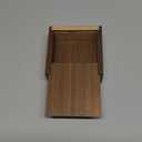 3.7" x 3.7" x 1.6" Inch Walnut Jewelry Box for Rings, Earrings, Keepsakes | Wedding Gift, Elegant Present | Handcrafted Wood Box