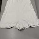 Womens Casual Rompers Overalls Shorts Summer Sleeveless Jumpsuits for Women Casual Shorts with Pocket (XXL, White)