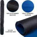 GSE Games & Sports Expert 32 x 32 Inches Rubber Anti-Slip Playmat, Mahjong, Dominoes, Poker Cards and Board Games Tabletop Cover Mat with Carrying Bag (Blue), 1-Pack