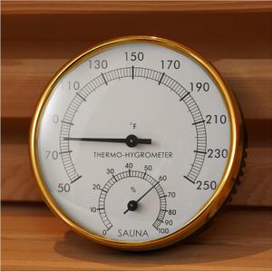 Sauna Thermometer 2 in 1 Fahrenheit Thermometer Hygrometer for Sauna Room, Precise Temperature & Humidity Gauge for Sauna Room, Sauna Accessories for Any Barrel or Infrared Steam Saunas