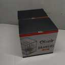 2 x Oizeir Clear Drawer Organizers - Acrylic, Durable, Stackable, Pull-Out Drawer - Great for Medicine, Cosmetics, Makeup and Bathroom Organization (4.5" High | 2-PACK)