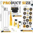 30 Sets 2026 Graduation Candy Tubes Bulk Jars with Label Stickers Graduation Party Favor Gumball Container with Tassel Cap Clear Plastic Test Tubes for DIY Grad Table Party Favors Prize Items (Black)