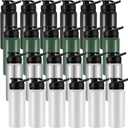 Domensi 24 Pack Aluminum Water Bottle Bulk Reusable Water Bottle, Lightweight Easy Carry Leakproof with Snap Lid Travel Bottles, for Gym Outdoor Sports Cycling Camping Fishing (17oz,Dark Colors)