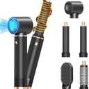 5-in-1 Multi-Functional Hair Styler Brush with Heat Technology & Negative Ions - Blowdry, Curl & Straighten for Salon-Worthy Styling at Home