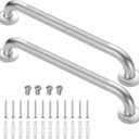 2 Pack 24 Inch Grab Bars for Bathtubs and Showers, Anti Slip Shower Grab Bars Stainless Steel Shower Handle Toilet Handicap Elderly Senior Assist Bathroom Saft Handle