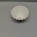 Ceramic Coffee Dripper Pour Over Coffee Maker with Wood Stand Elegant Flower Shape Filter (white)