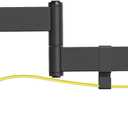 WALI Single Monitor Arm Mount for 17 to 32" Monitors, Full Motion Steel Monitor Pole Mount Bracket with Removable VESA Plate 75mm and 100mm, Vesa Mount for Outdoor, Gazebo, RVs (011ARM), Black