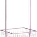 ALIMORDEN Laundry Cart with Clothes Rack, Rolling Laundry Butler with Wire Storage RackPurple