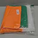 LinaGarten 3Pack St Patrick's Day Bunting Flags 2x20 Ft Ireland Patriotic Decorate Half Fan Flag Irish Green White Orange Stripe Banner Outside Décor Garden Porch