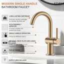 KENES Champagne Bronze Bathroom Faucet 1 Hole, Single Handle Gold Bathroom Sink Faucet for Vanity, Bar Sink Faucet with Drain Assembly & Deck Plate, Farmhouse RV Camper Outdoor Faucet, KE-9005B-CB