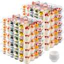 24 Count Cupcake Containers 15 Pack Cupcake Holders Plastic Clear Disposable Cupcake Containers with Detachable Tall Dome Lids and 360 Liners for 360 Cupcakes, BPA Free, Stand Size