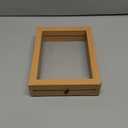 CORE ART 5x7 Floating Picture Frame,Double Plexglass Floating Frame for 4x6,3.5x5 Pictures,Wall or Tabletop Display,Nature Wood