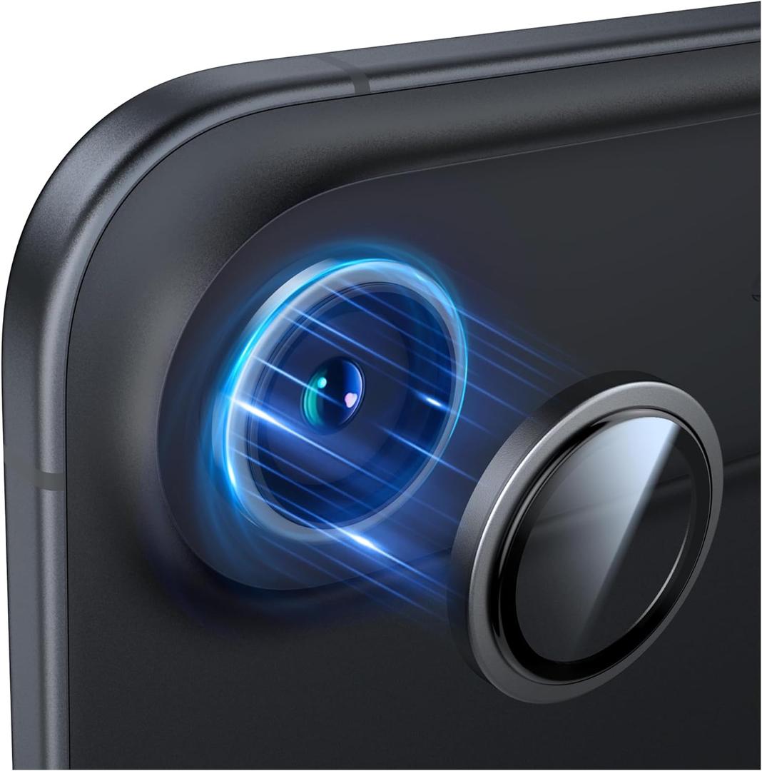 TORRAS 3-Year Ultimate Durability for iPhone Air Camera Lens Protector-1:1 Invisible Fit & Ultra Clarity, Military-Grade 9H+ Aerospace Glass Anti-Scratch Easy Installation,Black