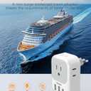 Italy Travel Plug Adapter PD 20W, TESSAN Type L Adapter for Travel with 4 Outlets 3 USB Ports (1 USB-C), Power Adaptor for US to Italy Chile Rome Uruguay Milan Libya