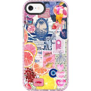 for iPhone 7/8/SE CaseY2K Citrus Coastal Vintage Style Military-Grade Drop Protection TPU Camera Protection for Women Girls (BlueArt)