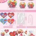 24 Pack Valentines Day Gifts for Kids Teens, Fidget Stress Balls with Valentine Cards Heart Stress Relief Toys Squeeze Balls for Boys Girls Classroom Exchange Prize Easter Basket Stuffers Party Favors