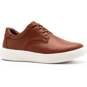 OrthoComfoot Men's Orthopedic Wide Leather Dress Walking Shoes: Comfortable Arch Support Oxfords for Plantar Fasciitis, Orthotic Casual Business Work Shoes for Foot and Heel Pain Relief (12 Wide, K2-brown)