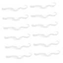 12pcs Curly High Temperature Wire Hair Extensions for Women Seamless One-piece Wig Hair for Daily Wear and Special Occasions Natural (White)