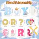 11 Pcs Gender Reveal Yard Sign Set with Stakes - Baby Shower Yard Signs for Newborn, Boy or Girl Gender Reveal Party, Lawn, Patio, Garden, or Outdoor Displays