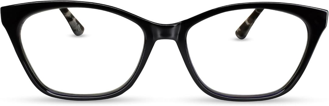 2SeeLife Vivid Cat Eye Reading Glasses For Women All Face Shape Glasses Frames For Women - Cheaters Reading Glasses (Black)
