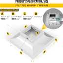 8pcs Post 2" Aluminum Deck Post Base Cover, Post Skirt, Handrail, Stair, Porch, Deck Railing Base Brackets Covers (White)