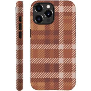 Generic Case Compatible with iPhone 11 Pro Max - Hybrid Durable Shockproof Phone Cover,Cases for Woman Girl - Autumn Fall Winter Plaid Vintage Christmas