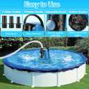 Submersible Water Pump, Adjustable Flow Sump Pump, Pool Cover Pump Above Ground, Electric Portable Water Removal Pumps, Water Pump for Pool Draining with 10ft Drainage Hose,3 Adapters,950GPH
