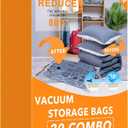 GONGSHI Vacuum Storage Bags, Space Saver Seal Bags For Clothing, Travel Luggage,Blankets, Comforters, Pillows, Clothes Storage.20 Combo