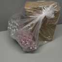 Realspring 91 Pcs Christmas Tree Ornaments Set, Hanging Christmas Balls Poinsettia Flowers Snowflakes Berries Star Topper Pine Needles with Ribbons for Holiday Xmas Home Decoration(Pink Series)