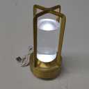 Portable Metal Table Lamp for Indoor/Outdoor ,Rechargeable Cordless LED Lamp, 3-Colour Infinitely Dimming Battery Powered Small Desk Lamp, Restaurant/Bedroom/Bar/Coffee Shop/Camping Light (Gold)