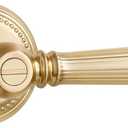 2 Pack Gold Door Lever Privacy Brushed Brass Door Handle Door Lever Bedroom and Bathroom Zinc Alloy