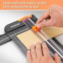 WORKLION Paper Cutter - A4 Paper Craft Cutter with Security Blade for Cut Gift Card, Coupon, Label, Cardstock, Photo, 12 inch Black Office Paper Trimmer