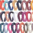 KONMAY 50 Yards 2.0mm 10 Colors Round Jewelry Real Leather Cord, Leather String for Crafting, Braiding