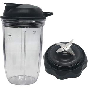 Juicer personal jar 18ozcup with to go lid with Blender Combo Easy Twist Extractor Blade Compatible with NutriBullet Blender Combo/PRO 1000/ Select Blender (3, 1pcs18oz cup+1pcs Llid+1pcs Blade)