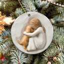 6 x Girl Hugging Dog Ornament  Pet Memorial Ornament for Dog Lovers  Rustic Printed Keepsake of Girl with Puppy  Sympathy Gift, Pet Loss Remembrance, Christmas Tree Hanging Dcor 2025