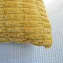 Cyuripu Set of 2 Corduroy Boho Mustard Yellow Throw Pillow Covers 20 x 20 Inch Decorative Striped Soft Cozy Pillowcases Cushion Cases for Couch Sofa Bedroom Living Room Home Decor 50 x 50 Cm (20" x 20" (Pack of 2), Mustard Yellow)