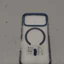 DEERLAMN Strong Magnetic Case for iPhone 17 Pro 6.3-Inch,[Compatible with Magsafe][Military Grade Drop Protection] Clear Slim Shockproof Protective Phone Cover-Transparent+Blue