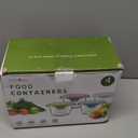 16oz Glass Meal Prep Containers, Airtight 2 Cup Glass Storage Containers with Lids, Heat-Resistant BPA-Free Borosilicate Glass Soup Container for Leftover, Microwave, Dishwasher&Freezer Safe (4 Packs) (Multicolor+Clear)