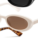 miyya Trendy Polarized Sunglasses Women, Oval Sunglasses for Woman Men, Retro Sun Glasses for Women 2025, UV Protection